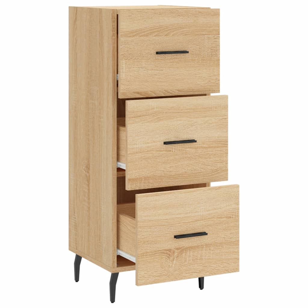 Dressoir 34,5x34x90 cm bewerkt hout eikenkleurig