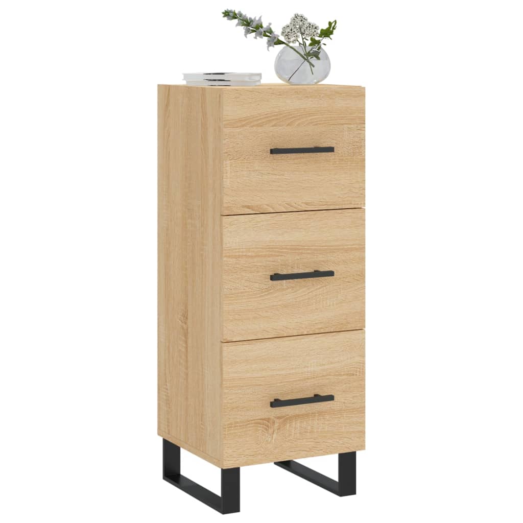 Buffet 34,5x34x90 cm en bois travaillé