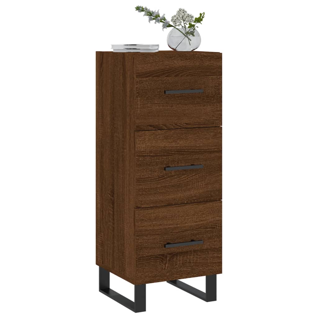 Buffet 34,5x34x90 cm en bois travaillé