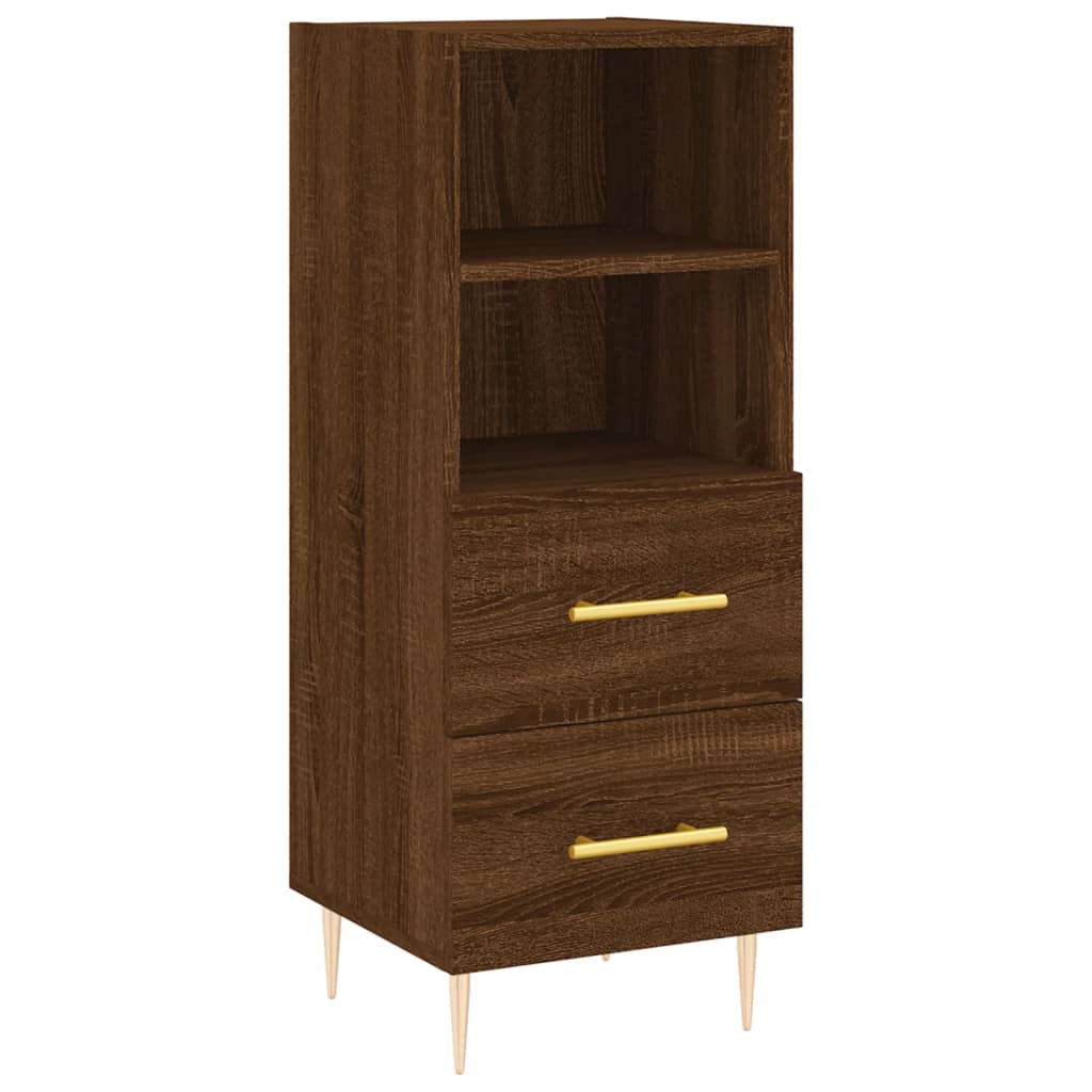 Buffet 34,5x34x90 cm en bois travaillé