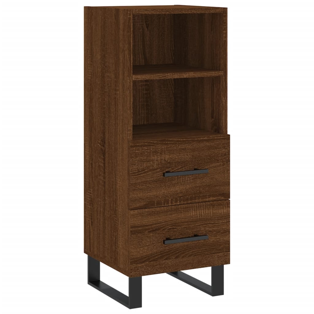 Dressoir 34,5x34x90 cm bewerkt hout bruin eikenkleur