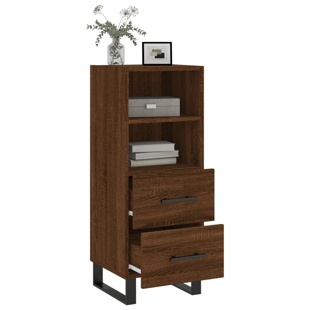 Buffet 34,5x34x90 cm en bois fini couleur chêne marron