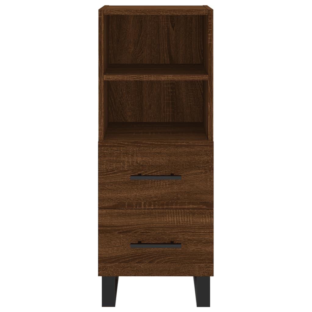 Buffet 34,5x34x90 cm en bois fini couleur chêne marron