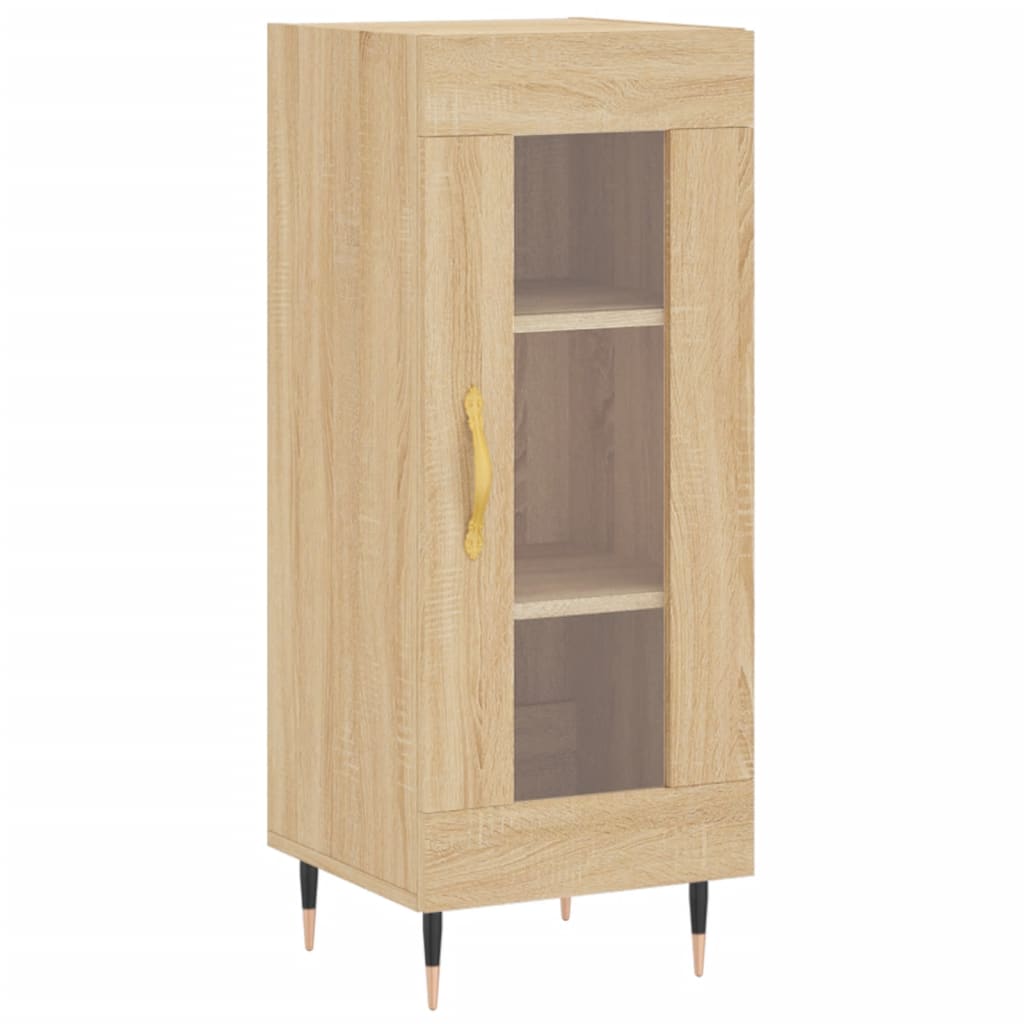 Buffet 34,5x34x90 cm en bois fini couleur chêne marron