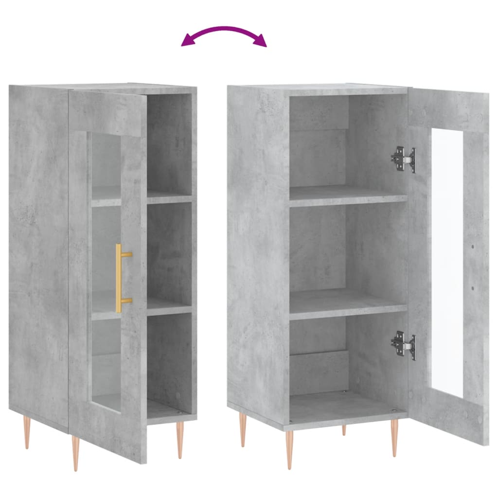 Buffet 34,5x34x90 cm en bois travaillé