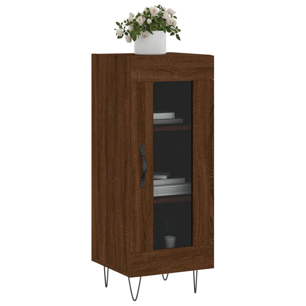 Buffet 34,5x34x90 cm en bois travaillé