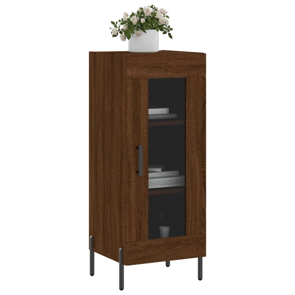 Buffet 34,5x34x90 cm en bois travaillé