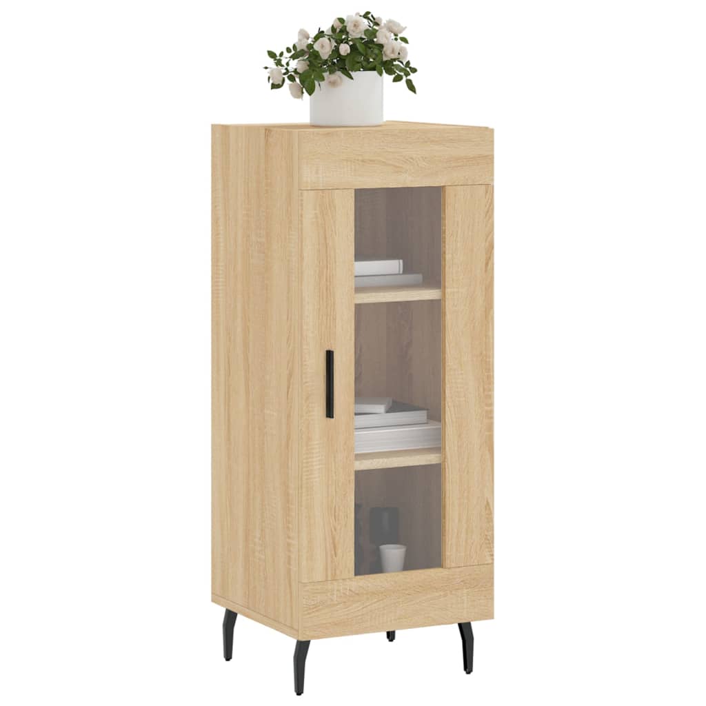 Buffet 34,5x34x90 cm en bois fini couleur chêne marron