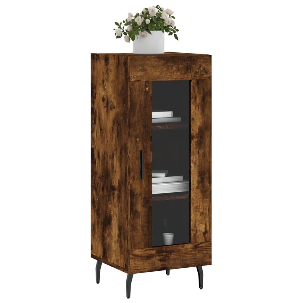 Buffet 34,5x34x90 cm en bois fini couleur chêne marron