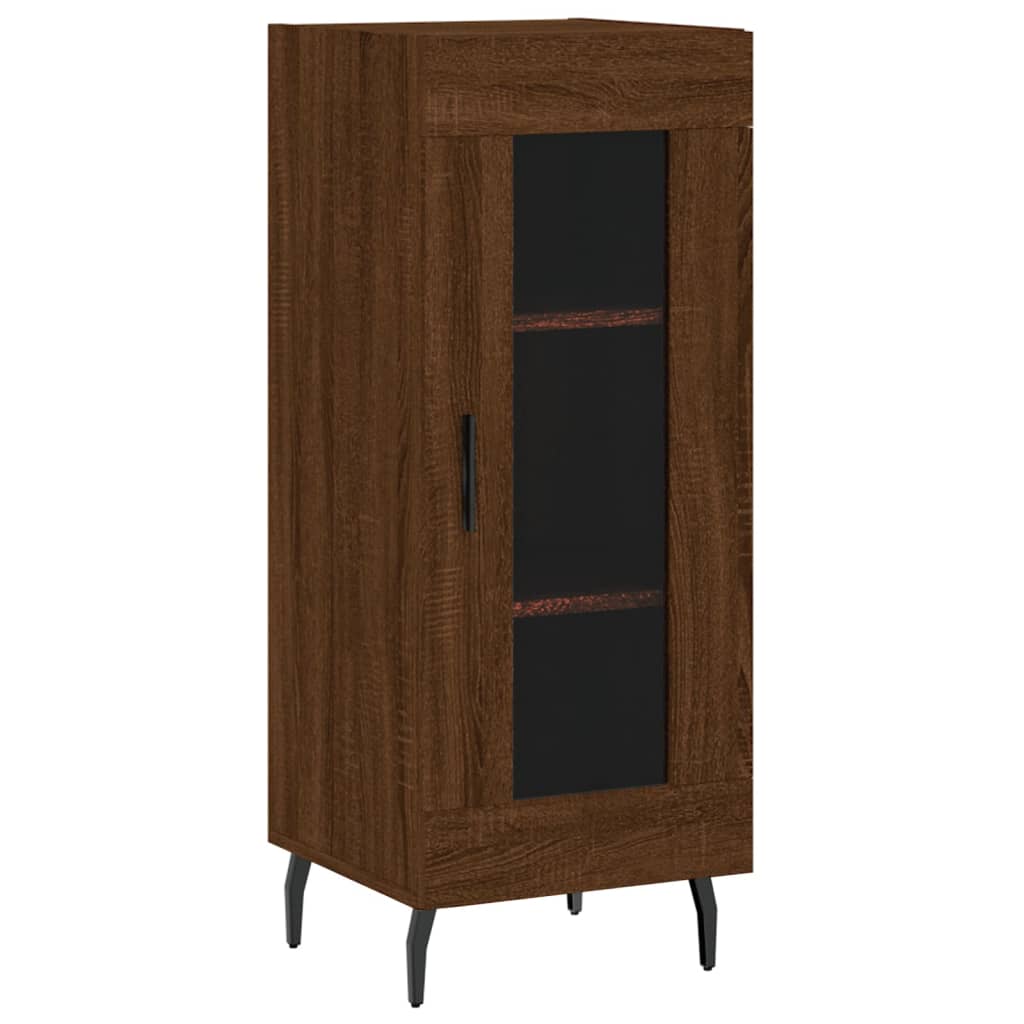 Buffet 34,5x34x90 cm en bois fini couleur chêne marron