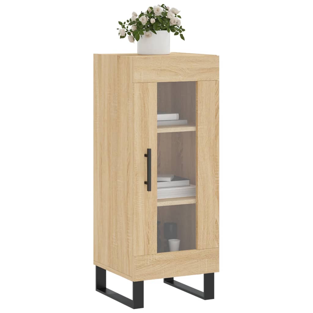 Dressoir 34,5x34x90 cm bewerkt hout eikenkleurig