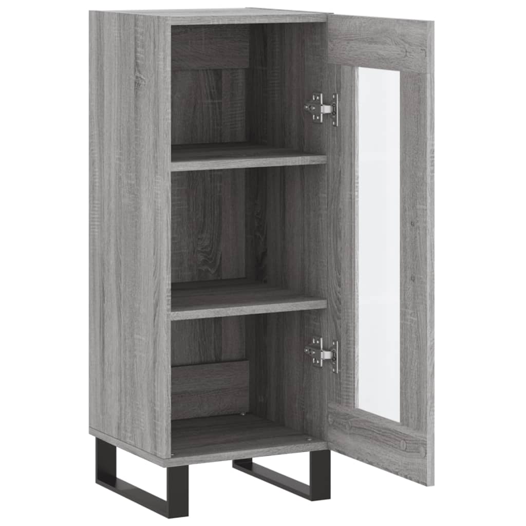 Dressoir 34,5x34x90 cm bewerkt hout eikenkleurig