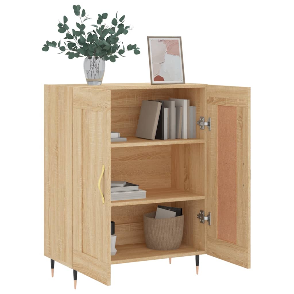 Dressoir 69,5x34x90 cm bewerkt hout eikenkleurig