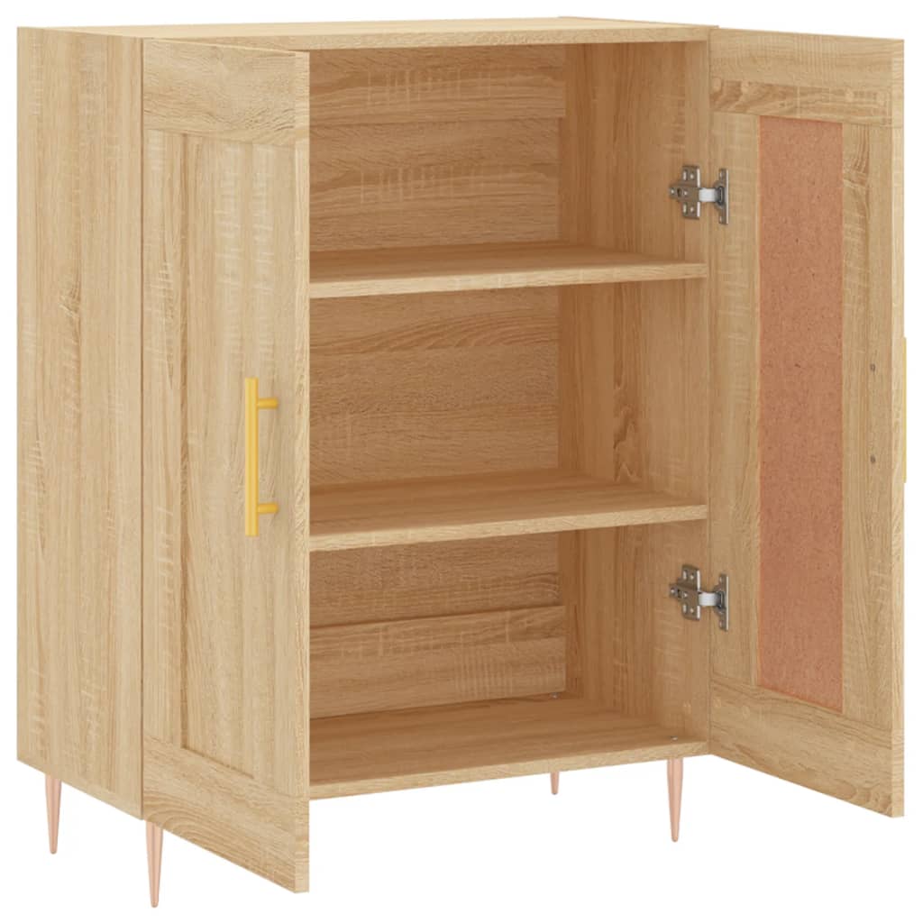 Dressoir 69,5x34x90 cm bewerkt hout bruin eikenkleur