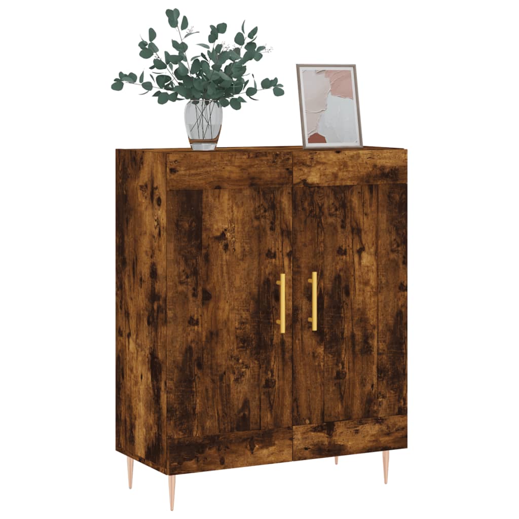 Buffet 69,5x34x90 cm en bois fini couleur chêne marron