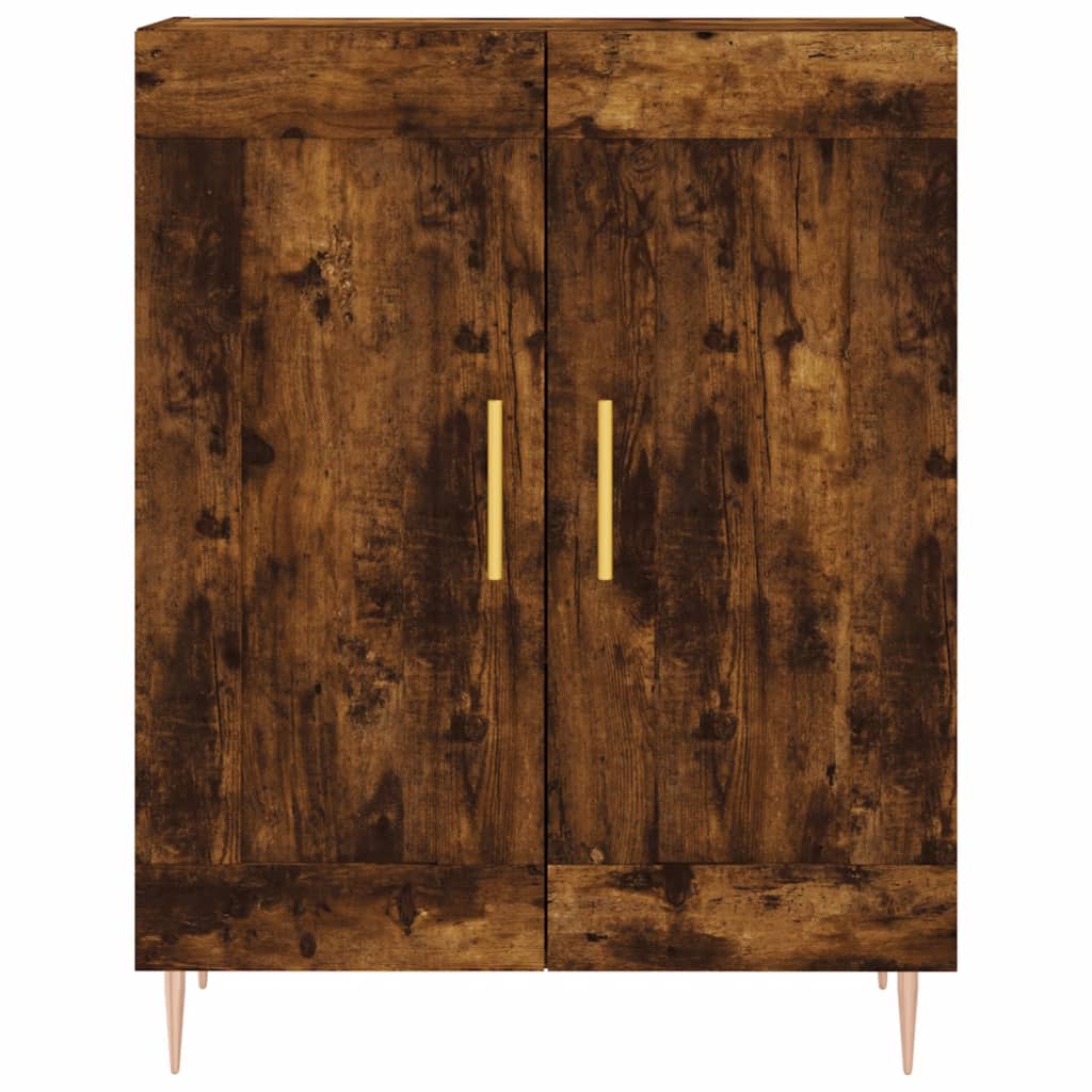 Buffet 69,5x34x90 cm en bois fini couleur chêne marron