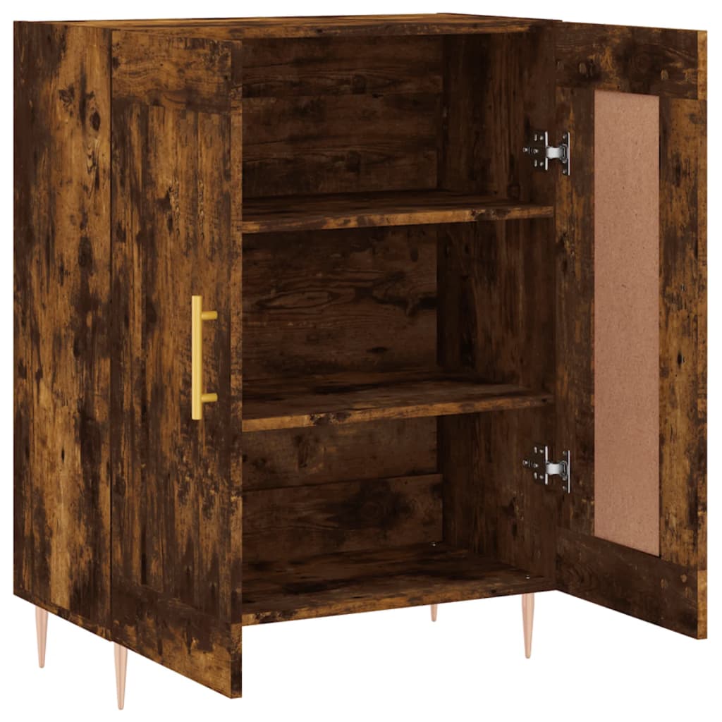 Buffet 69,5x34x90 cm en bois fini couleur chêne marron