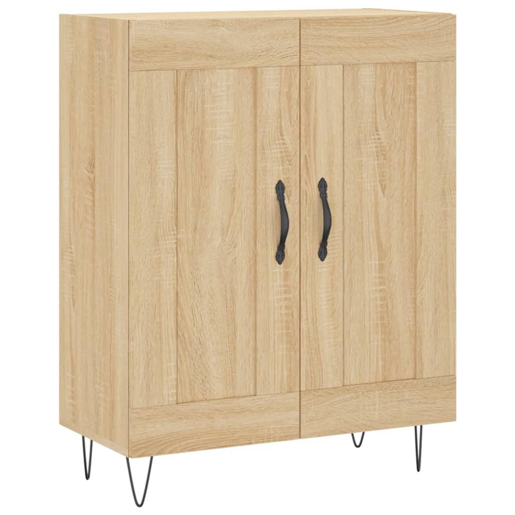 Dressoir 69,5x34x90 cm bewerkt hout bruin eikenkleur