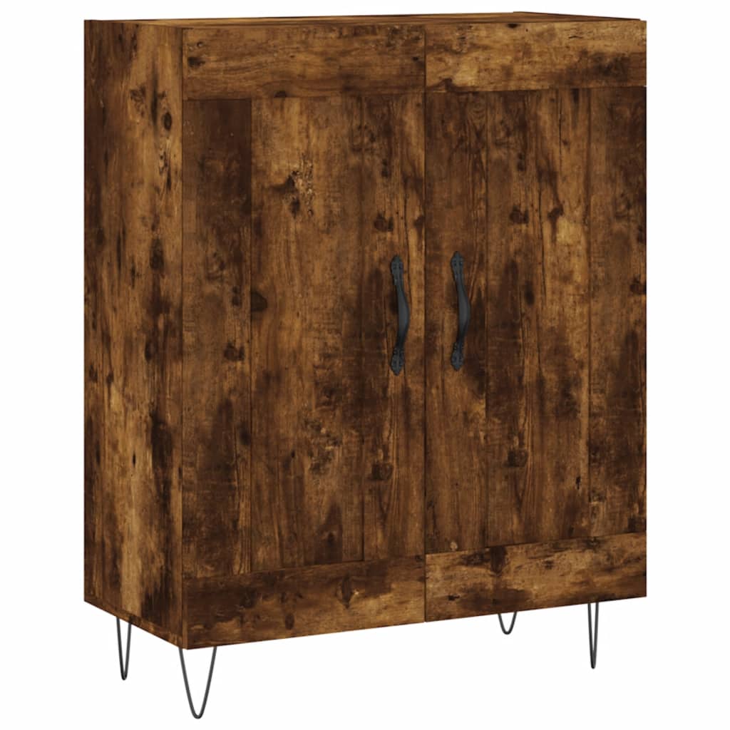 Buffet 69,5x34x90 cm en bois fini couleur chêne marron