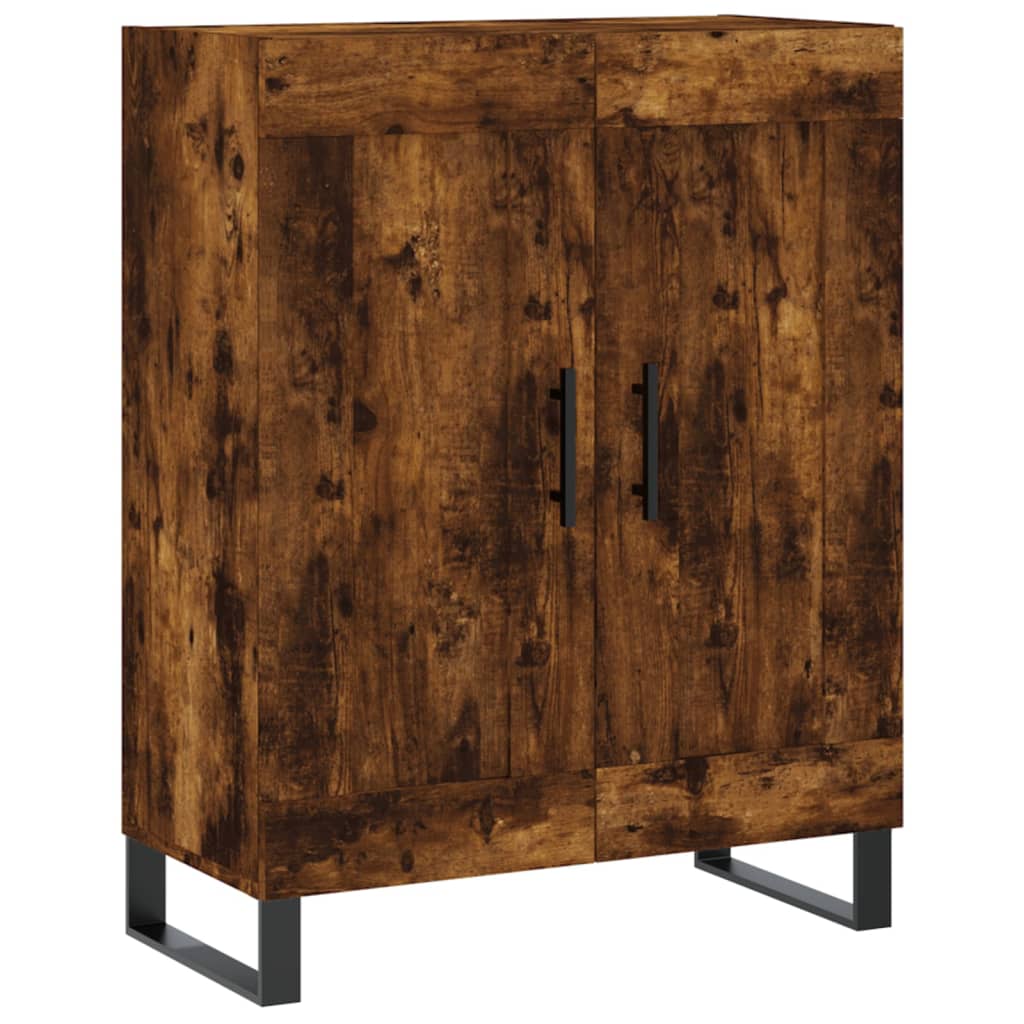 Buffet 69,5x34x90 cm en bois fini couleur chêne marron