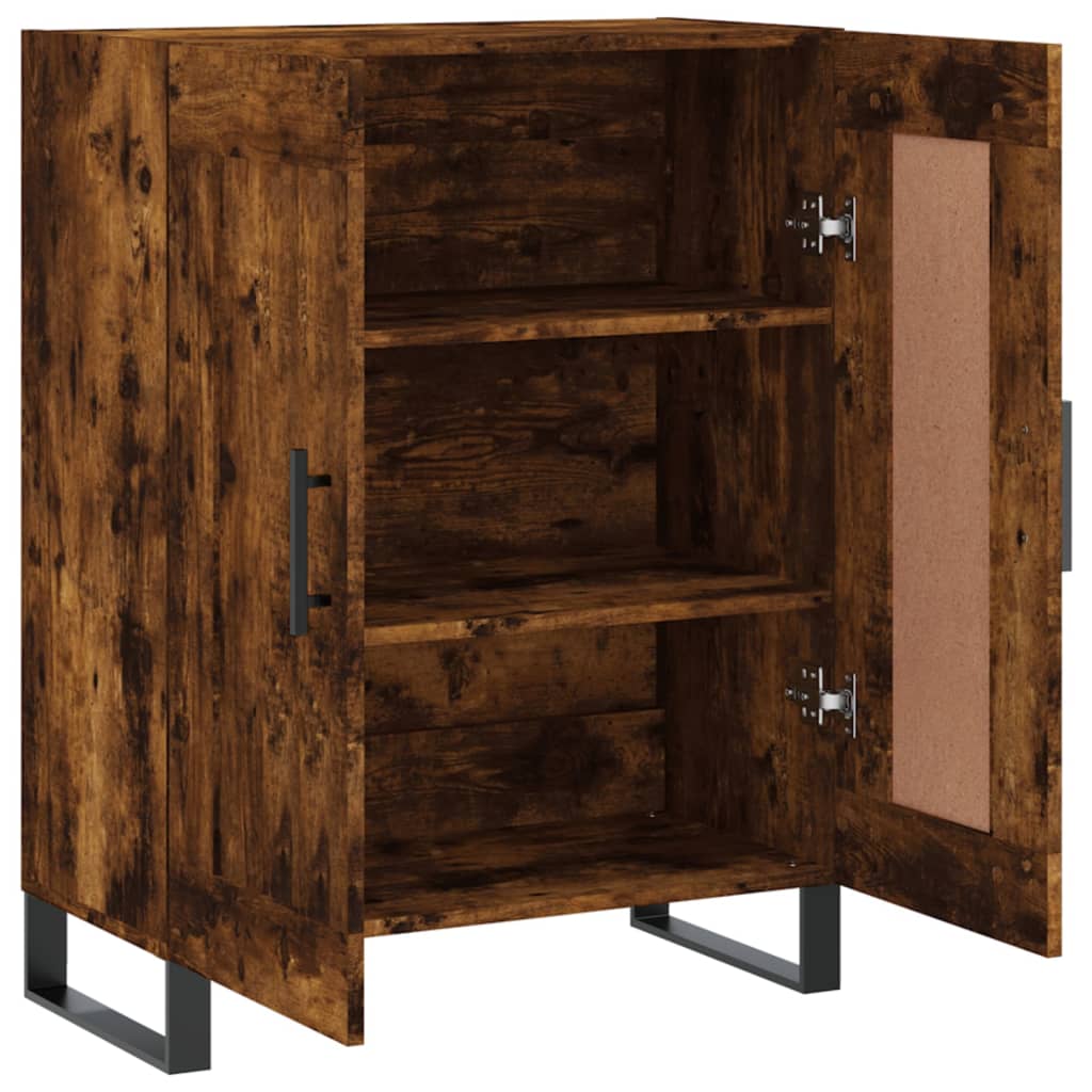 Buffet 69,5x34x90 cm en bois fini couleur chêne marron