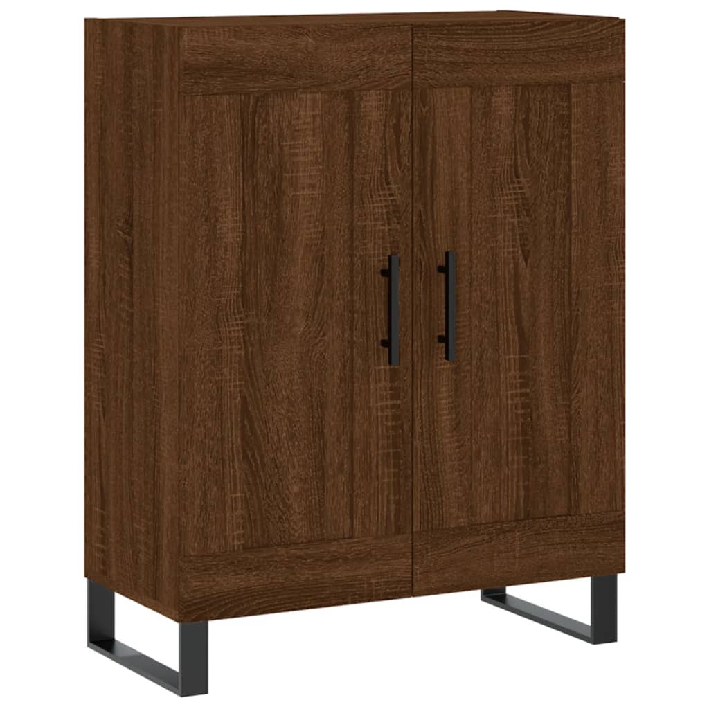 Buffet 69,5x34x90 cm en bois fini couleur chêne marron