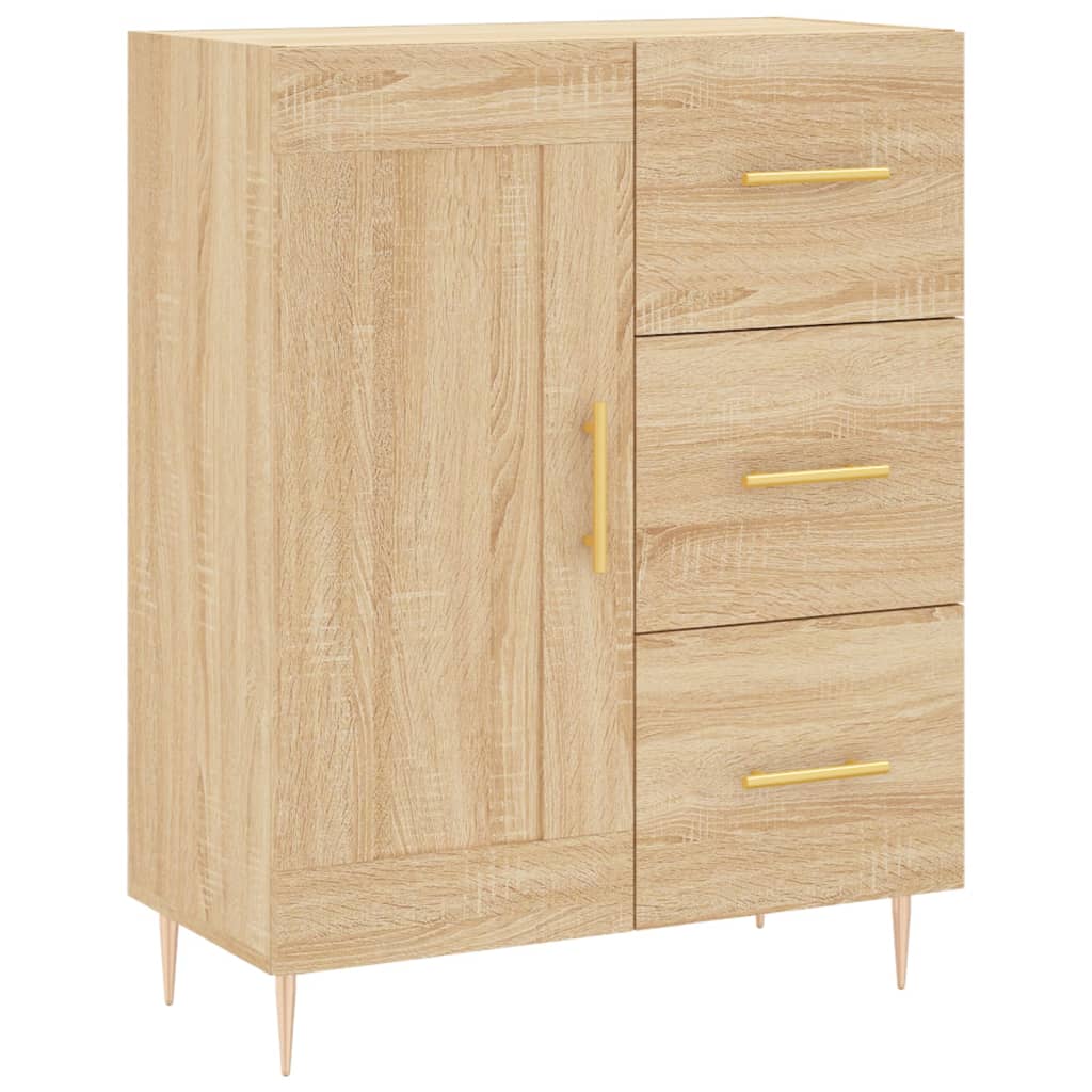 Dressoir 69,5x34x90 cm bewerkt hout eikenkleurig