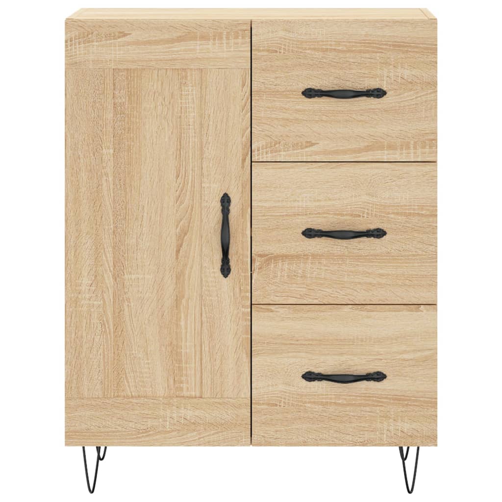 Dressoir 69,5x34x90 cm bewerkt hout eikenkleurig