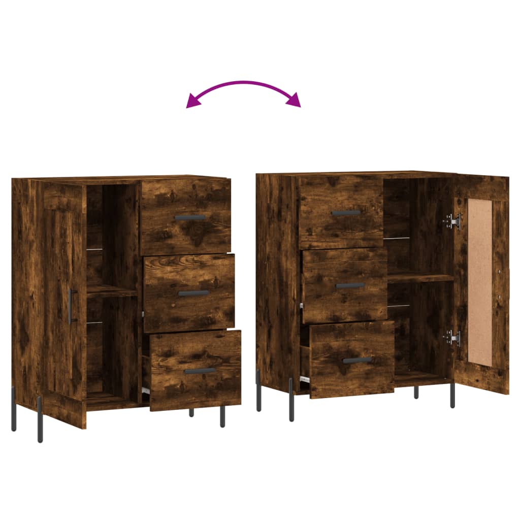 Buffet 69,5x34x90 cm en bois travaillé