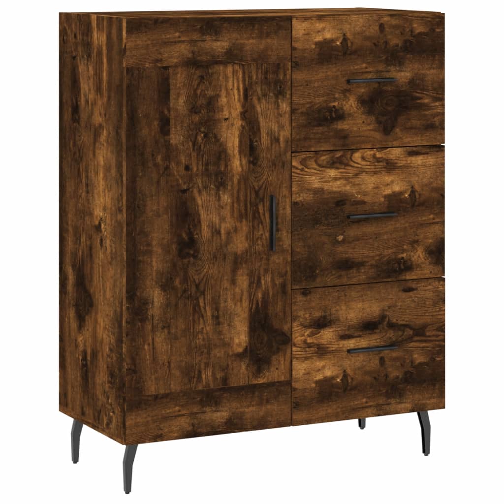 Buffet 69,5x34x90 cm en bois fini couleur chêne marron