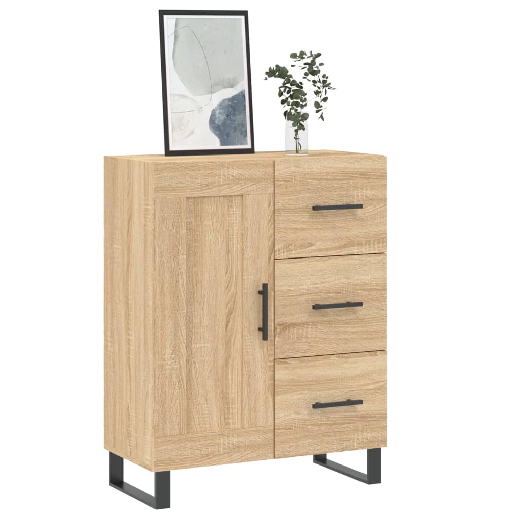 Dressoir 69,5x34x90 cm bewerkt hout eikenkleurig