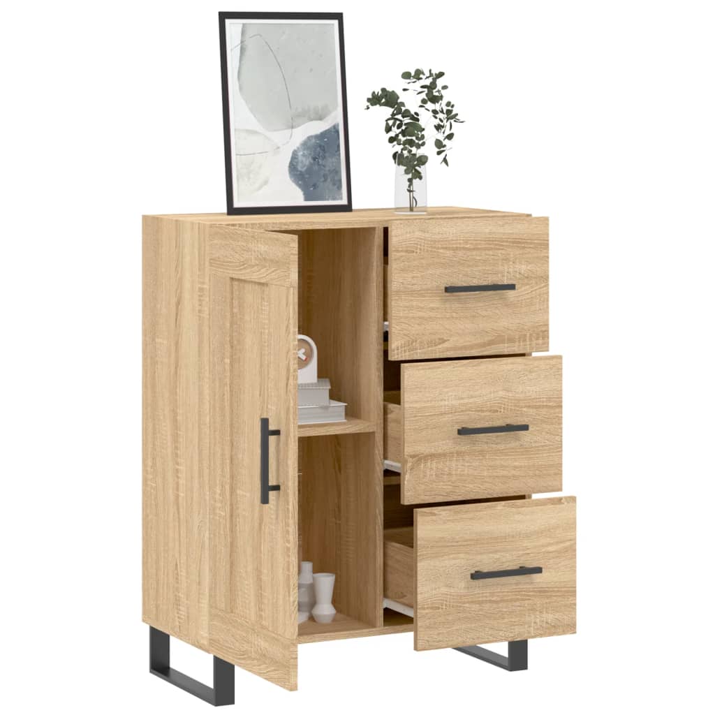 Dressoir 69,5x34x90 cm bewerkt hout eikenkleurig