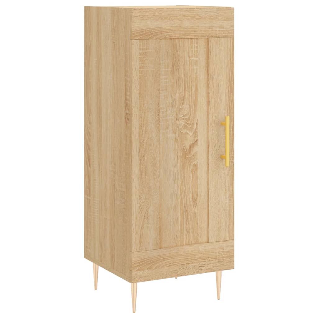 Dressoir 34,5x34x90 cm bewerkt hout bruin eikenkleur