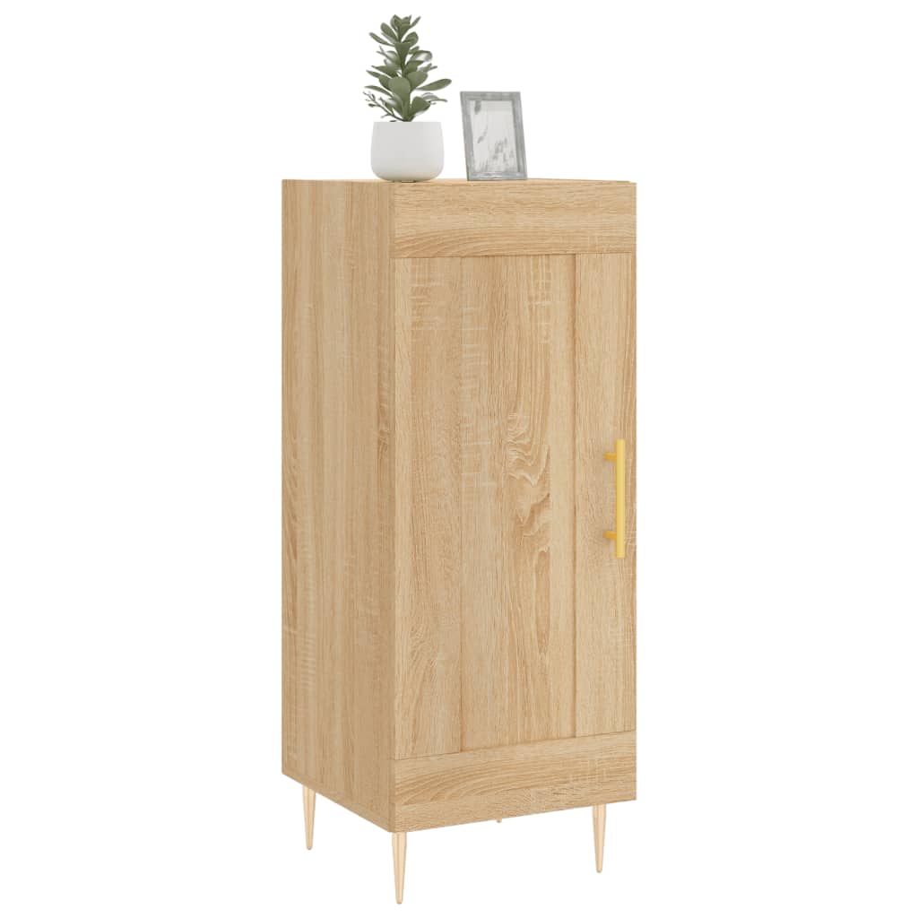 Dressoir 34,5x34x90 cm bewerkt hout bruin eikenkleur