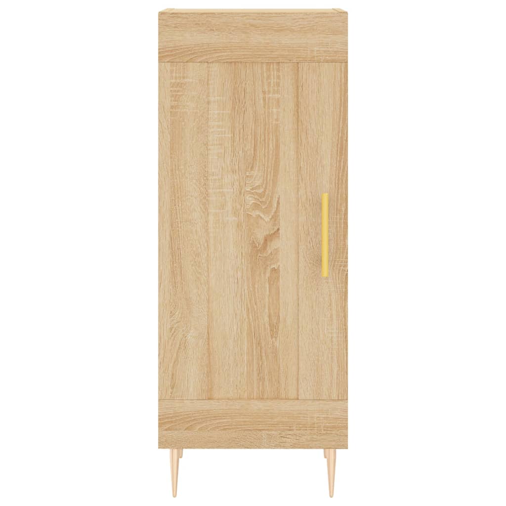 Dressoir 34,5x34x90 cm bewerkt hout bruin eikenkleur