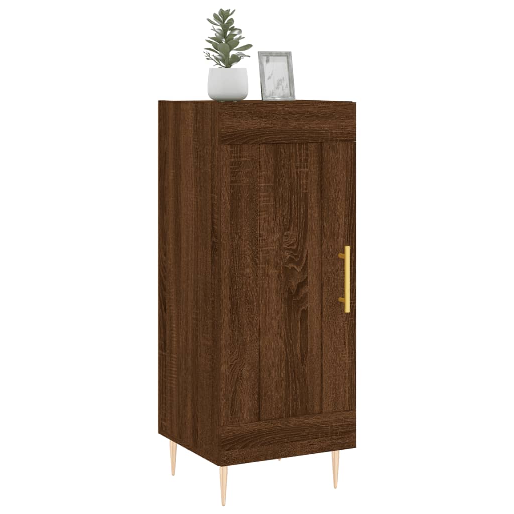 Buffet 34,5x34x90 cm en bois fini couleur chêne marron