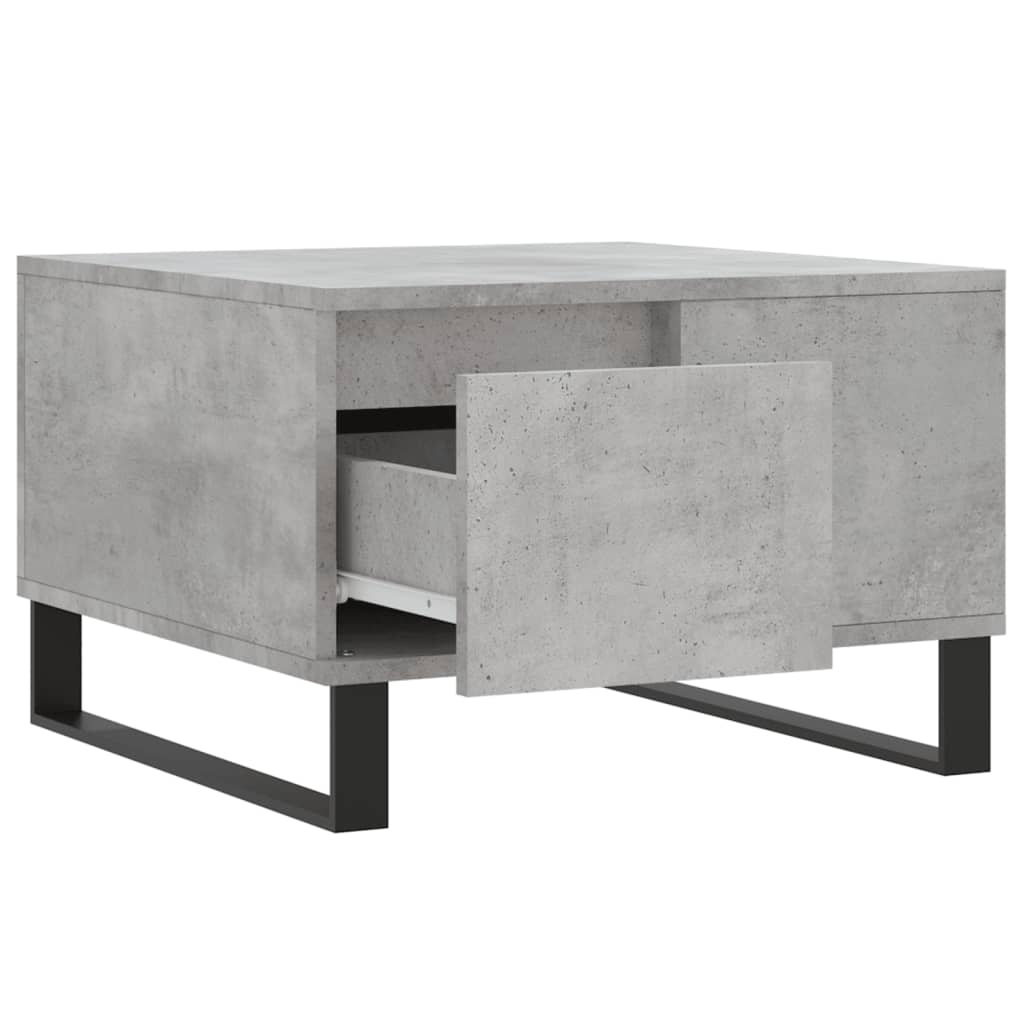 Table basse 55x55x36,5 cm en dérivé du bois, coloris chêne