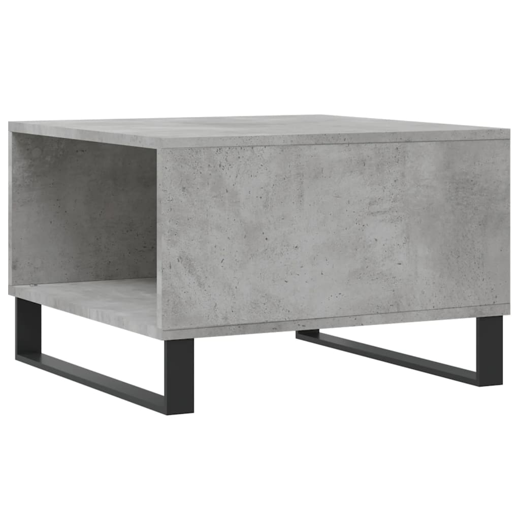 Table basse 55x55x36,5 cm en dérivé du bois, coloris chêne