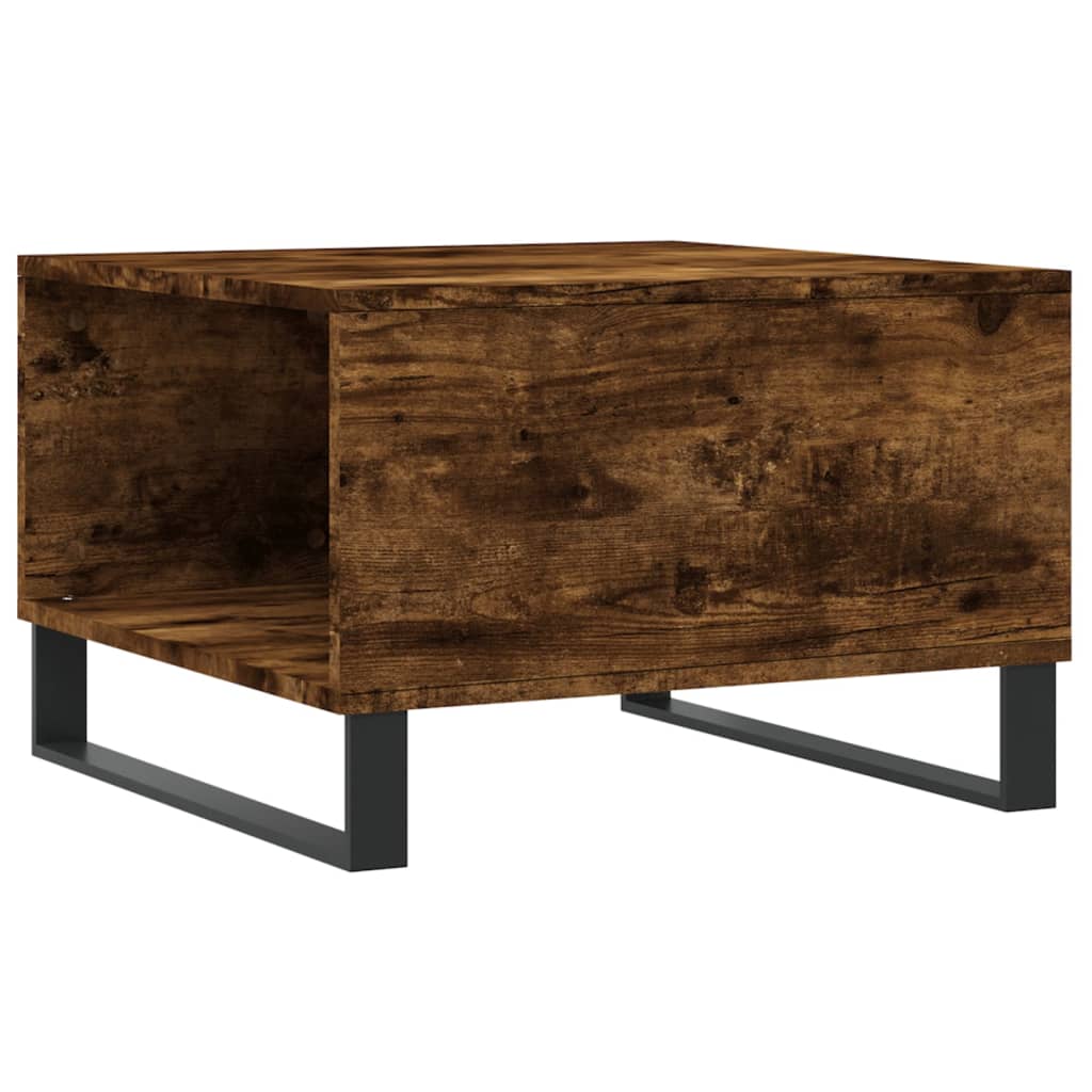 Table basse 55x55x36,5 cm en dérivé du bois, coloris chêne