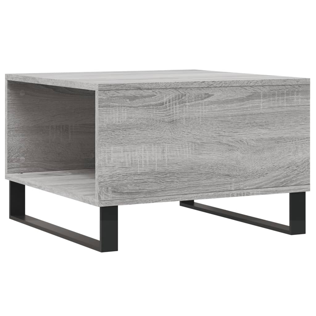 Table basse 55x55x36,5 cm en dérivé du bois, coloris chêne