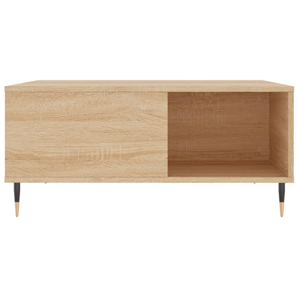 Table basse 80x80x36,5 cm en bois travaillé