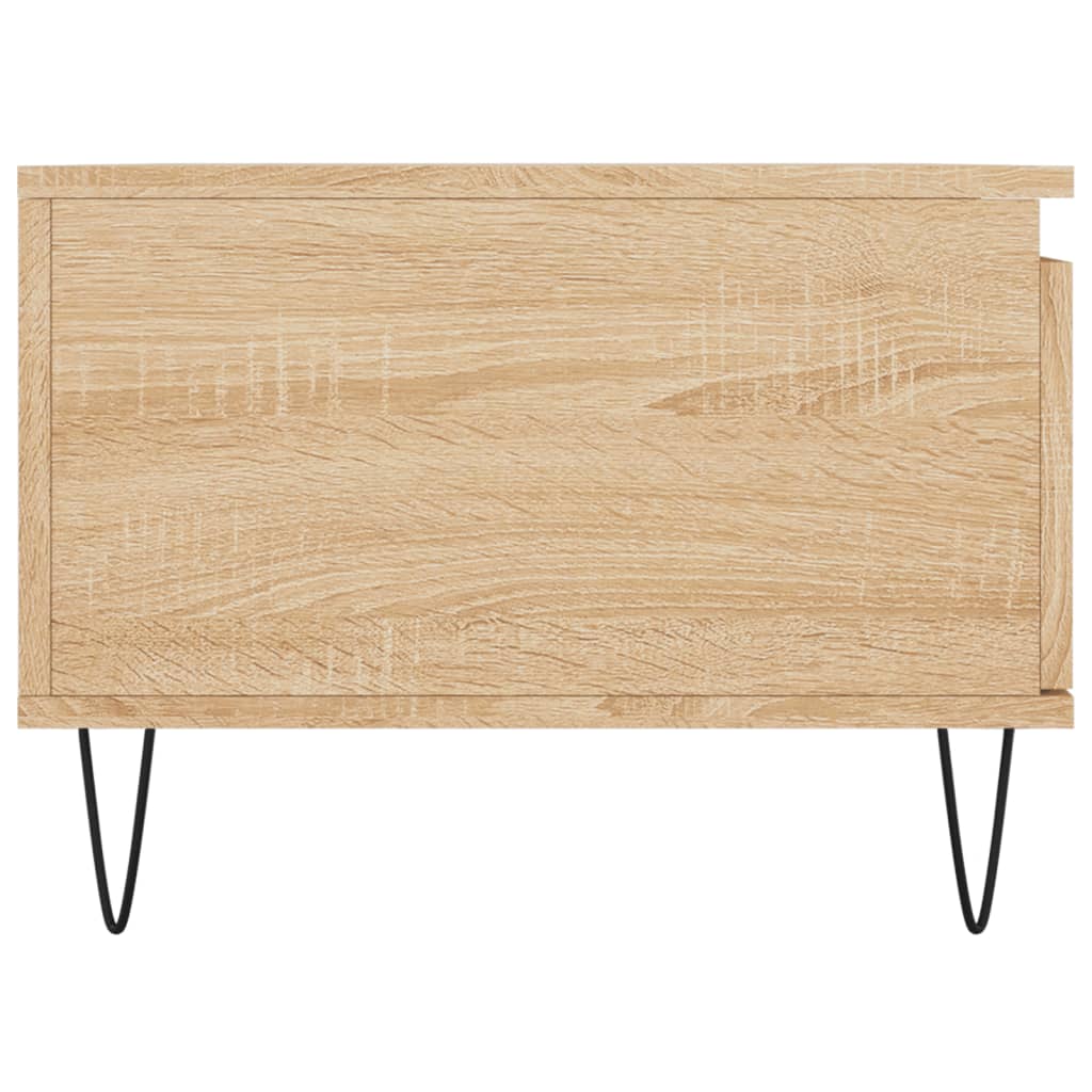 Table basse 90x50x36,5 cm en bois travaillé