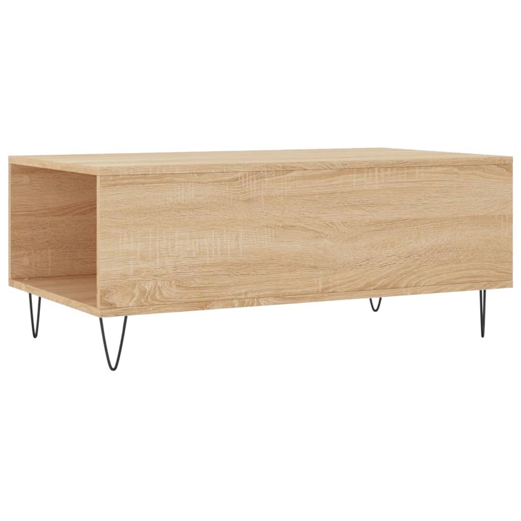 Table basse 90x50x36,5 cm en bois travaillé