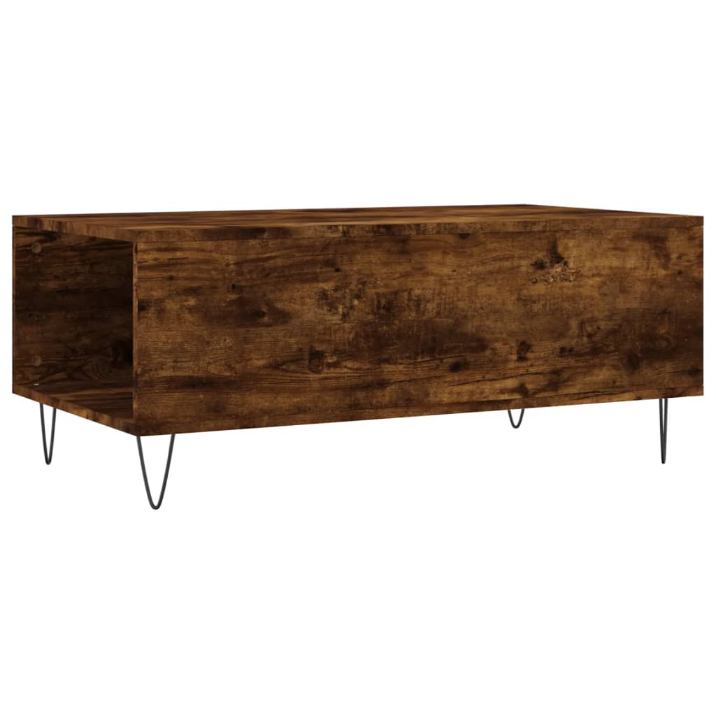 Table basse 90x50x36,5 cm en bois travaillé