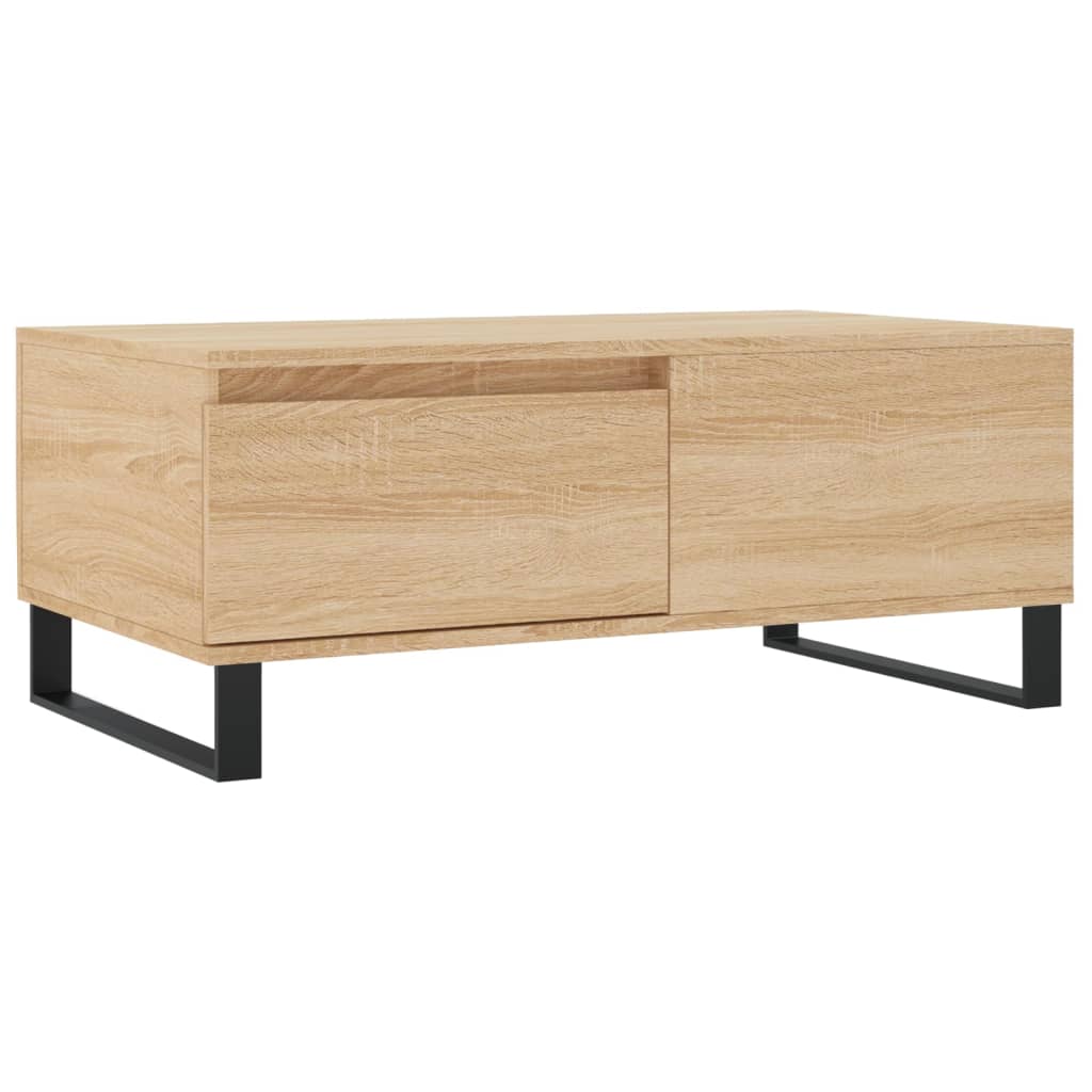 Table basse 90x50x36,5 cm en bois travaillé