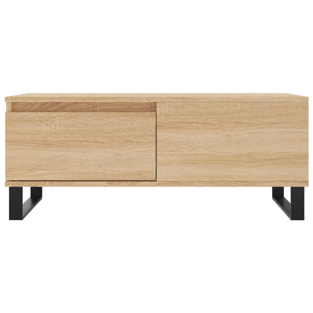 Table basse 90x50x36,5 cm en bois travaillé