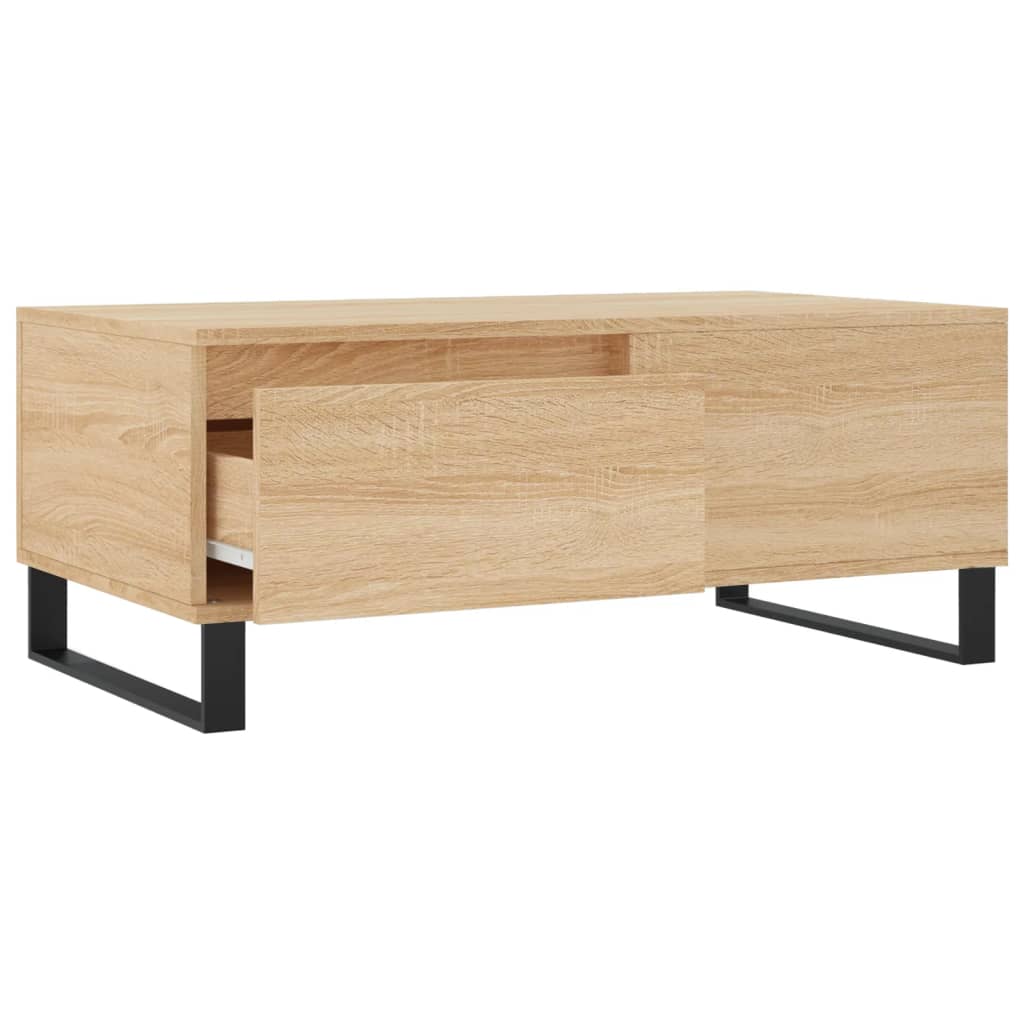 Table basse 90x50x36,5 cm en bois travaillé