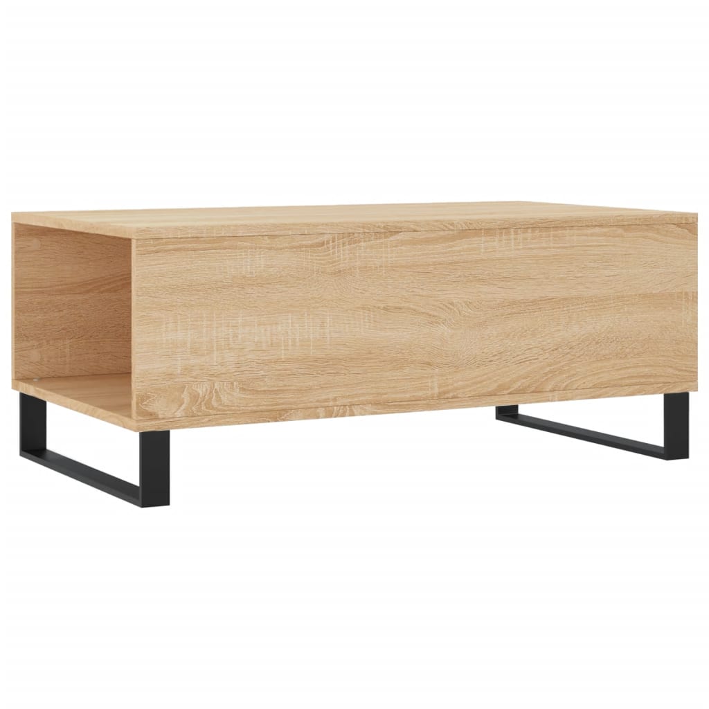 Table basse 90x50x36,5 cm en bois travaillé