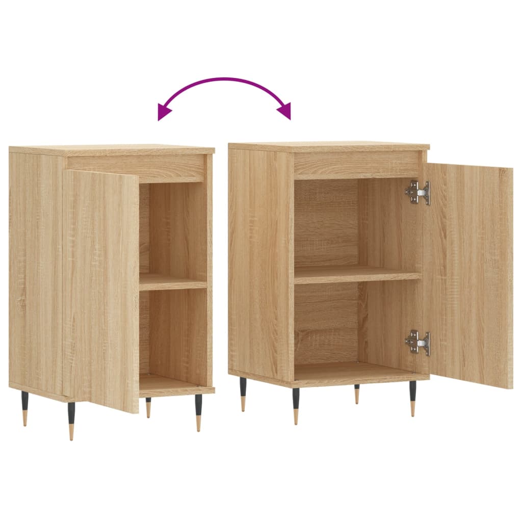 Dressoir 40x35x70 cm bewerkt hout eikenkleurig