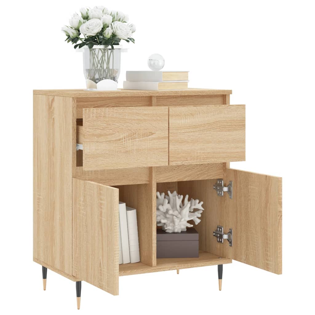 Buffet 60x35x70 cm en bois travaillé